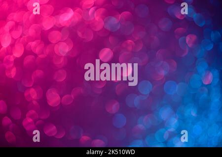 Pink and blue soft abstract bokeh defocused lights background Stock Photo