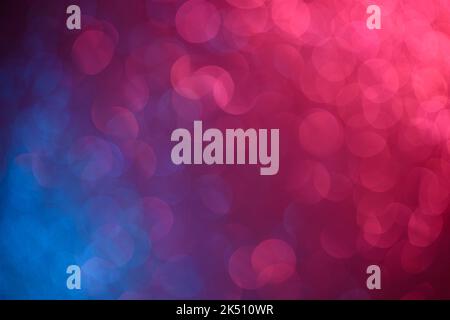 Red and blue soft abstract bokeh defocused lights background Stock Photo