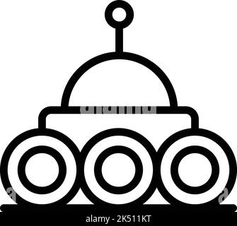 Robot cart icon outline vector. Ai android. Cute toy Stock Vector