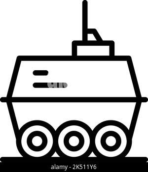 Robot element icon outline vector. Future mascot. Chatbot assistant Stock Vector