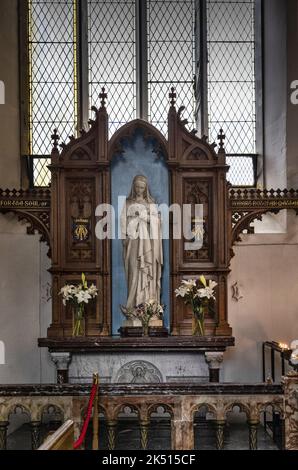 Sacred Heart Church,the town's first Roman Catholic church which was built in 1857, designed by Edward Welby Pugin. Stock Photo