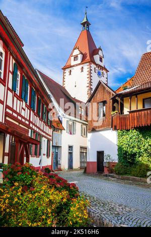 Gengenbach, Germany - Kinzigtor tower in famous beautiful small town in Schwarzwald (Black Forest), Baden Wurttemberg land. Stock Photo