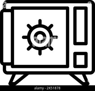 Money case box icon outline vector. Bank payment. Digital pay Stock Vector