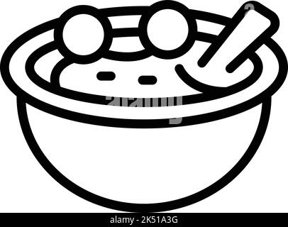 Soup food icon outline vector. Austrian cuisine. Beverage cuisine Stock Vector