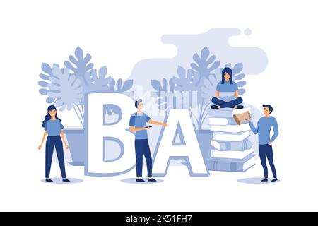 online learning foreign languages, girl and boy for gadgets learn languages, online study through the website, communication with foreigners via the I Stock Vector