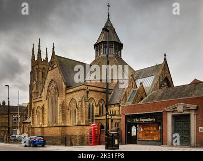 Sacred Heart Church,the town's first Roman Catholic church which was built in 1857, designed by Edward Welby Pugin. Stock Photo