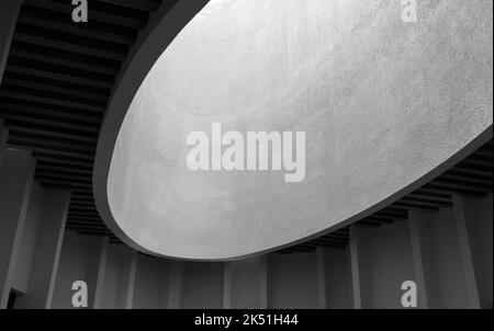 Abstract modern gray concrete interior details, architecture photo Stock Photo