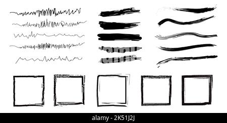 Vector illustration set of markers including elements. Stock Vector