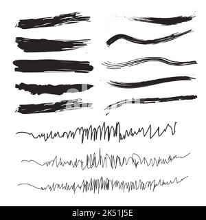 Vector illustration set of markers including elements. Stock Vector