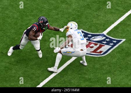 Los Angeles Chargers safety Derwin James Jr. (33) in action in the second  half of an NFL football game against the Cleveland Browns, Sunday, October  10, 2021 in Inglewood, Calif. The Chargers