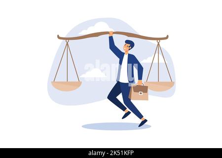Principles and business ethic to do right things, social responsibility or integrity to earn trust, balance and justice for leadership concept, confid Stock Vector