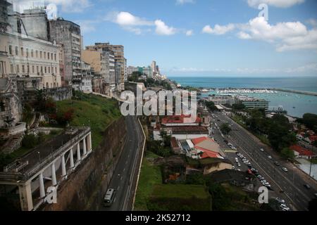 salvador, bahia, brazil - september 28, 2022: view of Ladeira da Mantanha historic city center of Salvador. Stock Photo