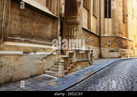 Gotik, Wien, Wien Kirche, Kirche, die Kirche Maria am Gestade  in der Innenstadt von Wien ist eine der schönsten gotischen Kirchen Wiens Stock Photo