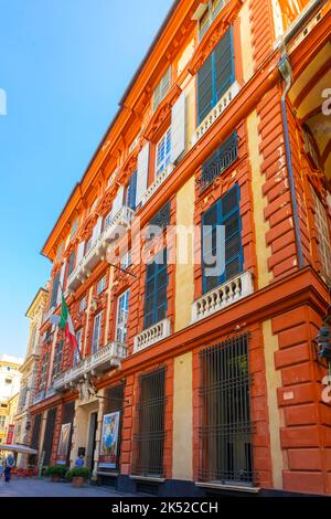 The  Rosso Palace  or Palazzo Brignole sale is a house museum located on Via Garibaldi, in the city of Genoa, capital of Liguria, Italy. Stock Photo