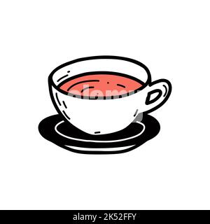 Tea or coffee cup vector doodle hand drawn  Stock Vector