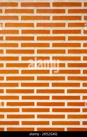 brown vintage brick wall with decayed structure. Stock Photo