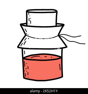 Wave pour over coffee maker. Alternative coffee  Stock Vector