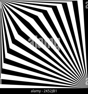 Op art sample. Optical illusion of a cube. Abstract background. Stock Vector