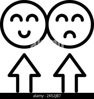 Emoji quiz icon outline vector. Poster show. Competition game Stock Vector
