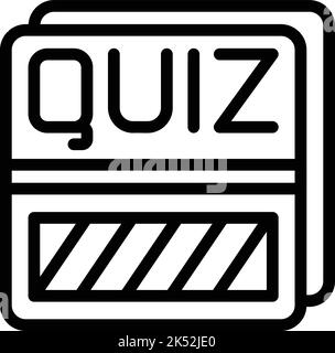 Quiz test icon outline vector. Exam show. Competition fun Stock Vector