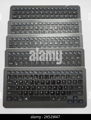 Computer keyboard, Home office with portable modern technology, F keybord Stock Photo