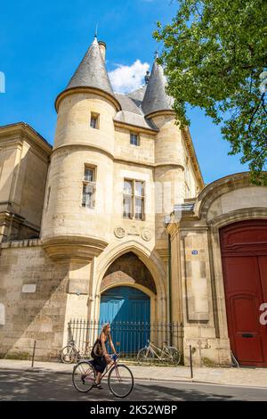 France, Paris, Marais district, Hotel de Clisson, National Archives, entrance door Stock Photo