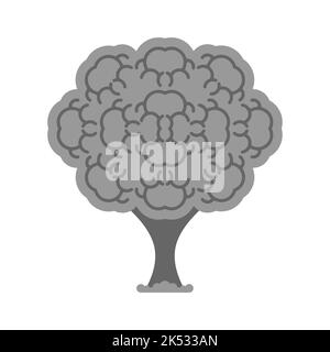 Nuclear explosion isolated. Atomic mushroom from nuclear bomb explosion Stock Vector