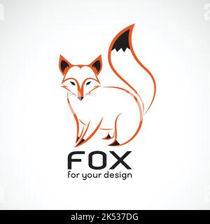 Vector of fox design on white background. Wild Animals. Fox logos or icons. Easy editable layered vector illustration. Stock Vector