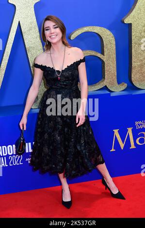 London, UK , 05/10/2022, Gaia Wise Arrive at the Cast and filmmakers attend the BFI London Film Festival press conference for Roald Dahl’s Matilda The Musical, released by Sony Pictures in cinemas across the UK & Ireland on November 25th -  5th October 2022, London, UK. Stock Photo