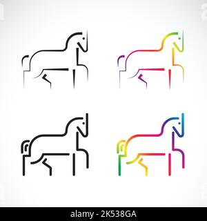 Vector of horse design on a white background. Easy editable layered vector illustration. Wild Animals. Stock Vector