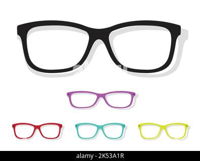 Vector image of Glasses on white background. Easy editable layered vector illustration. Stock Vector