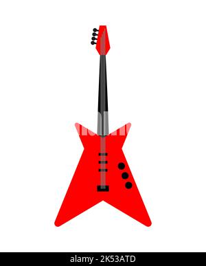 Electric guitar isolated. rock guitar Vector illustration Stock Vector