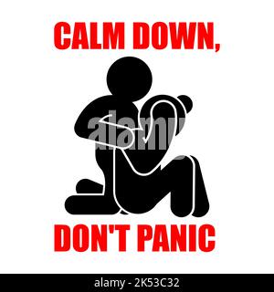 No panic sign. Keep calm symbol. Vector illustration Stock Vector