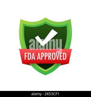 FDA approved grunge rubber stamp on white background. Vector illustration. Stock Vector