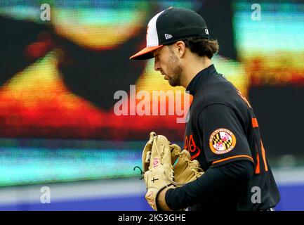 Baltimore Orioles second baseman Terrin Vavra plays during a baseball game  against the Cincinnati Reds Friday, July 29, 2022, in Cincinnati. (AP  Photo/Jeff Dean Stock Photo - Alamy