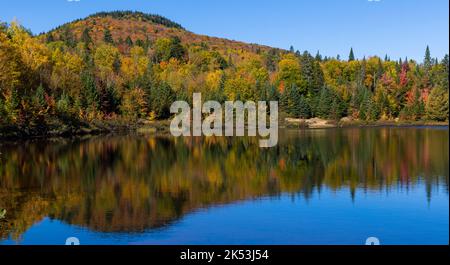 Spectacular autumn, Mont Tremblant, Quebec, Canada Stock Photo