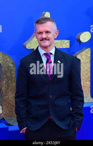 London, UK , 05/10/2022, Ben Roberts Arrive at the Cast and filmmakers attend the BFI London Film Festival press conference for Roald Dahl’s Matilda The Musical, released by Sony Pictures in cinemas across the UK & Ireland on November 25th -  5th October 2022, London, UK. Stock Photo