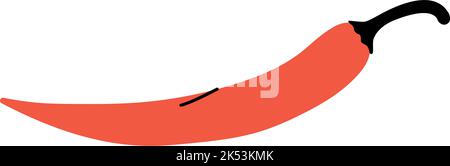 Red hot chili pepper sketch. Hot chili peppers illustration. Red pepper drawing. Hand drawn sketch design element. Stock Vector