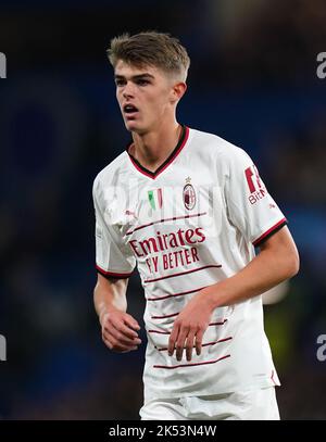 AC Milan's Charles De Ketelaere during the UEFA Champions League Group E match at Stamford Bridge, London. Picture date: Wednesday October 5, 2022. Stock Photo