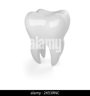 White healthy molar tooth 3D render Stock Photo - Alamy