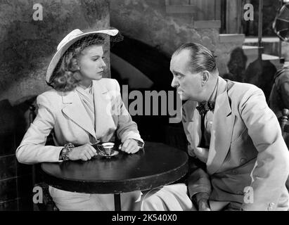 Irene Manning, Lynne Overman, on-set of the Film, 'The Desert Song', Warner Bros., 1943 Stock Photo