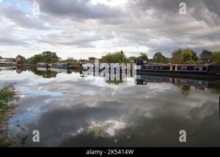 Dusk, Shepherds Patch, Slimbridge, Severn Way, Sharpness & Gloucestershire canal , England Stock Photo