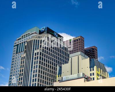 Fifth Third Center is a skyscraper on Capitol Square in Downtown Columbus, Ohio. Stock Photo