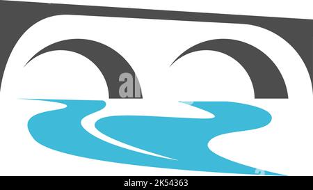 Bridge logo icon design illustration template Stock Vector