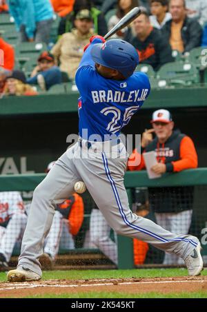 Toronto Blue Jays' Jackie Bradley Jr. runs on the field during a baseball  game against the Texas Rangers in Arlington, Texas, Sunday, Sept. 11, 2022.  (AP Photo/LM Otero Stock Photo - Alamy