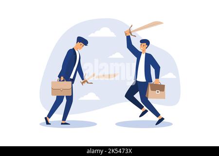 SWOT Business strength and weakness analysis to see opportunity and threats, strategy plan to win business competition concept, confidence businessman Stock Vector