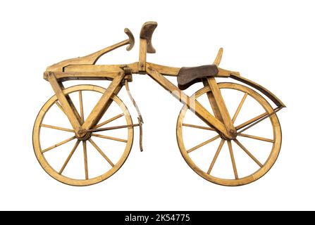 Old cheap wooden bike