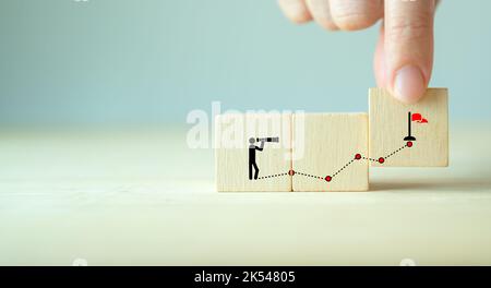 Business opportunities and planning concept. Visionary entrepreneur anticipating new trends. Professional ambitions, business strategy and plans, crea Stock Photo
