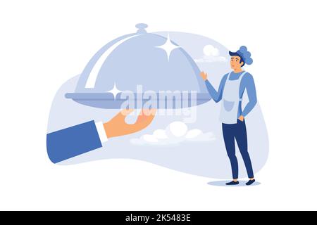 Special service only for you, best selection for business, consulting, advice or knowledge to be success, answer or solution concept, businessman hand Stock Vector