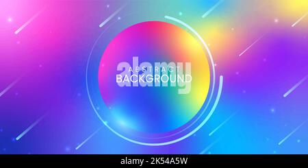 Abstract trendy colorful background with circle fluid gradient Stock Vector